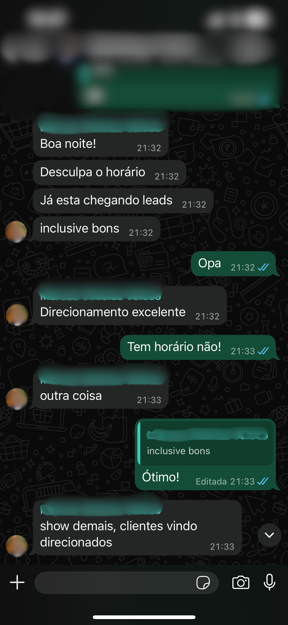 Depoimento no WhatsApp