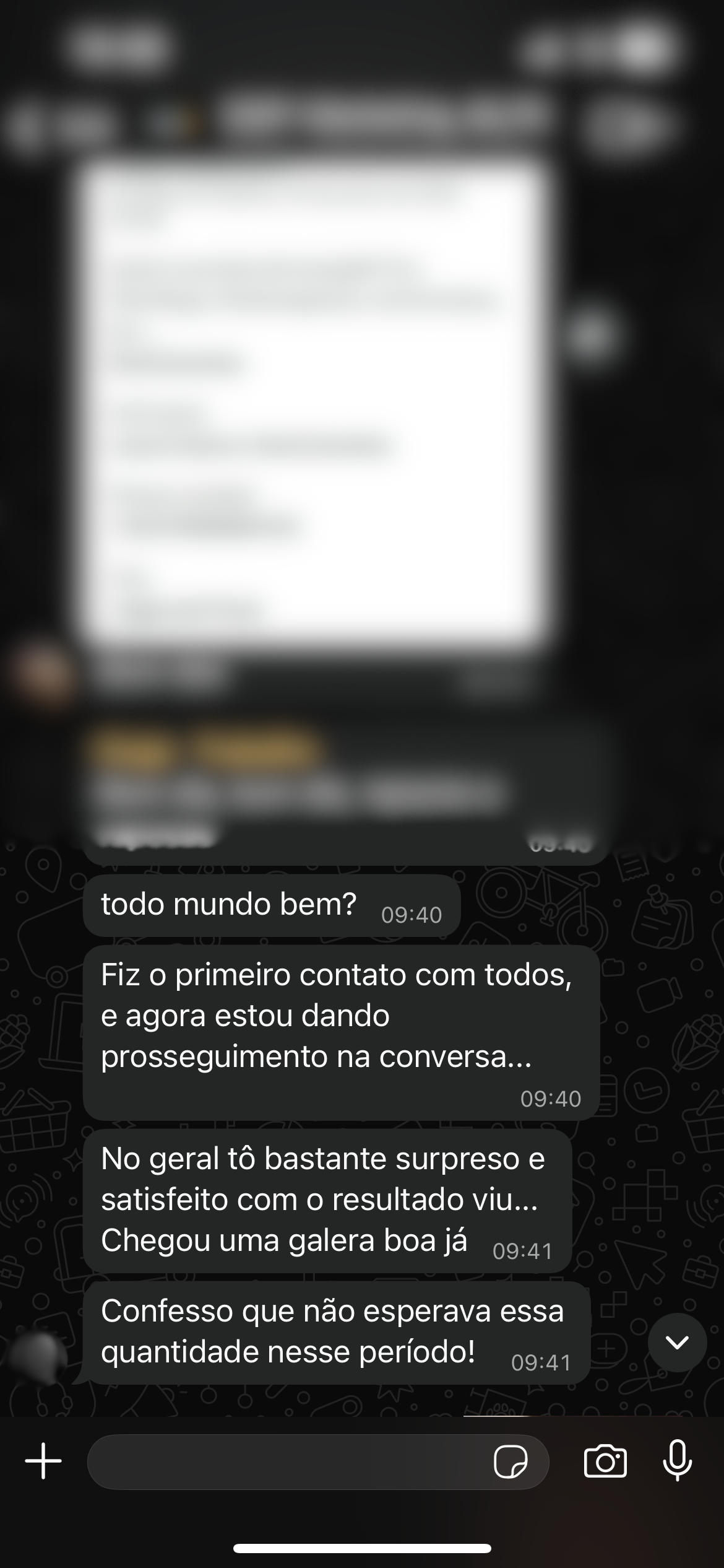Depoimento sobre clientes direcionados