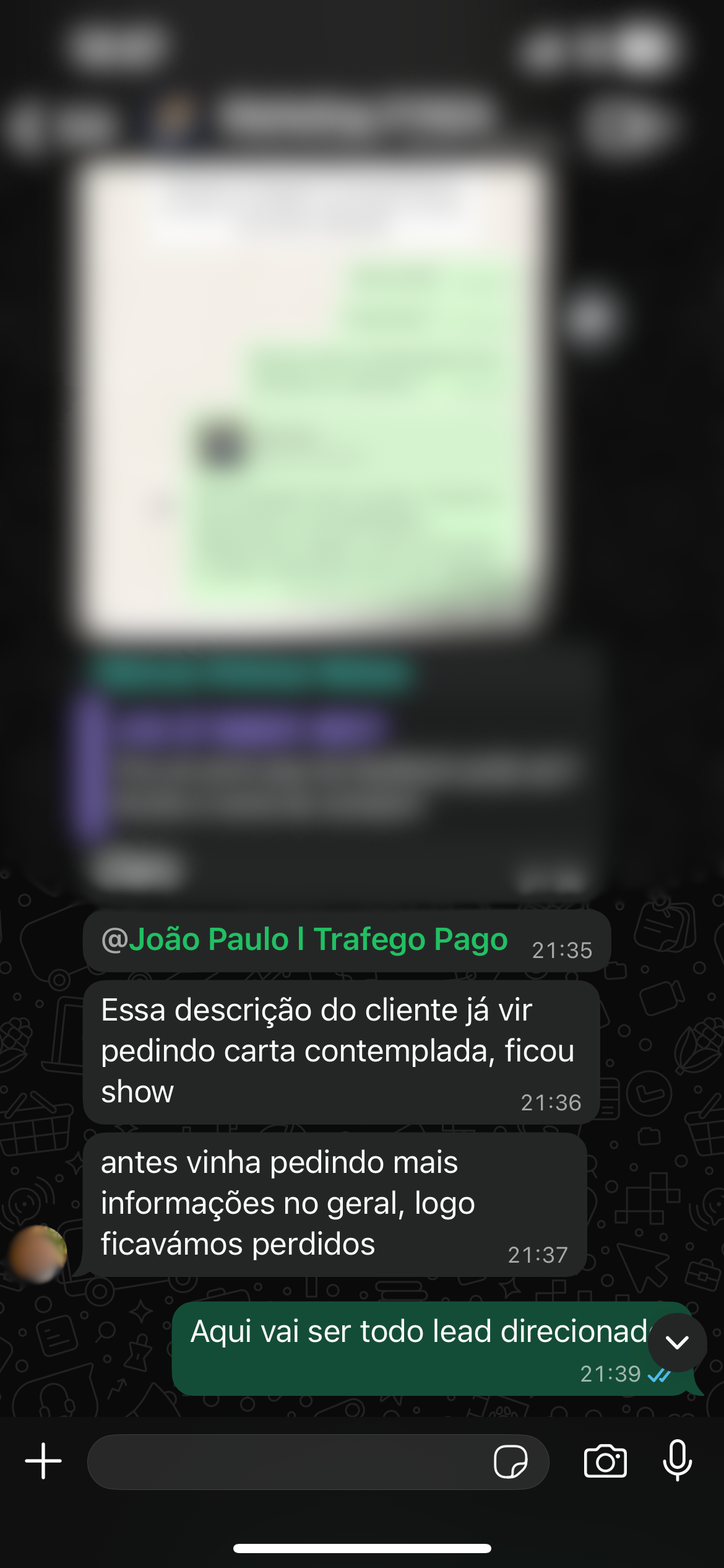 Depoimento sobre resultado